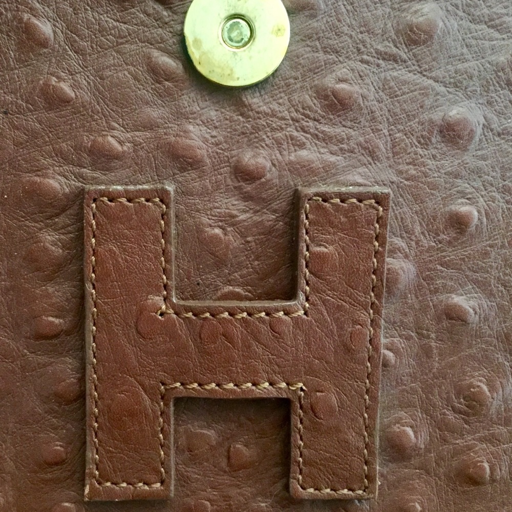 💲Leather Hermes lookalike clutch bag w/out strap!